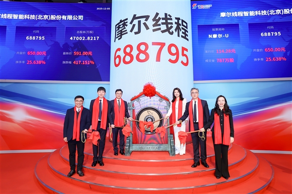 “国产GPU第一股”诞生！摩尔线程正式上市：上半年收入超过去三年总和